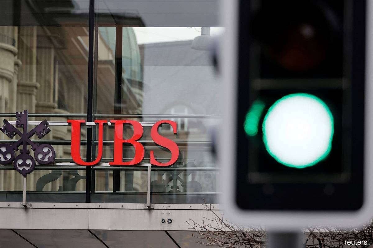 A logo of Swiss bank UBS is seen in Zurich March 19, 2023.  (Reuters pic)